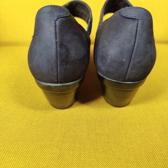 NAOT Attitude Women's Mary Jane Pump Block Heel Navy Leather Shoe Size 7-7.5 - Picture 7 of 9